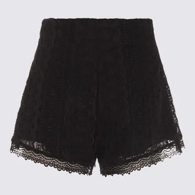 Charo Ruiz Black Cotton Blend Shorts