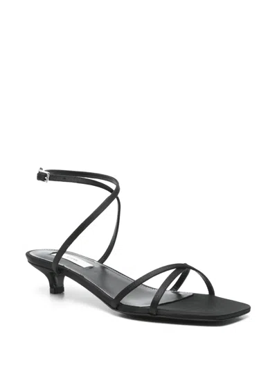 Totême 35mm Leather Crossover Sandals In Blue