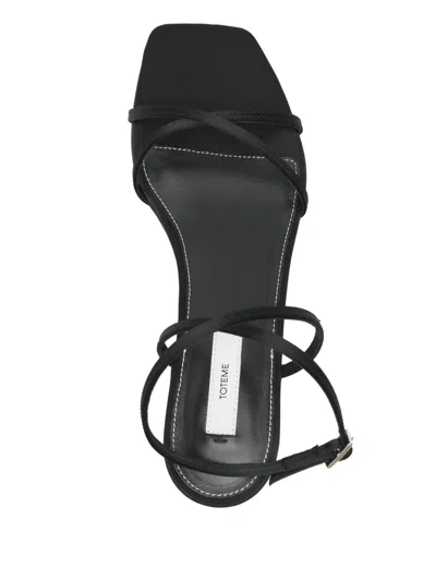 Totême 35mm Leather Crossover Sandals In Blue