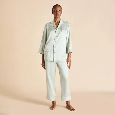 OLIVIA VON HALLE FIFI PAPER BLUE PAJAMAS 