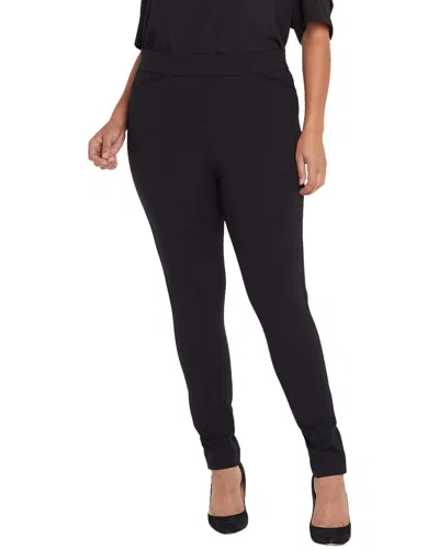 Nydj Sculpt Her Pull-on Ponte Knit Leggings In Black