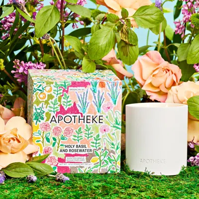 Apotheke Holy Basil And Rosewater 2-wick Concrete Candle