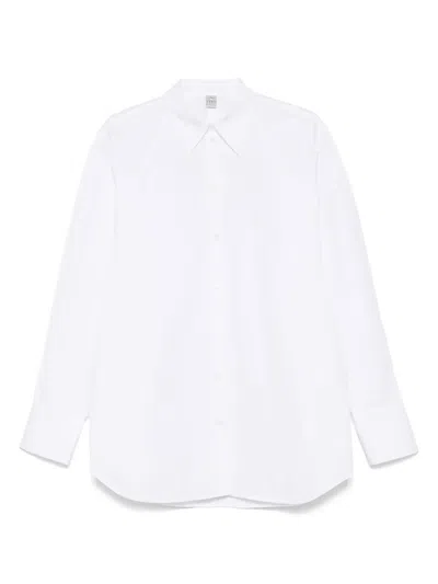 Totême Toteme Striped Cotton-poplin Shirt In White