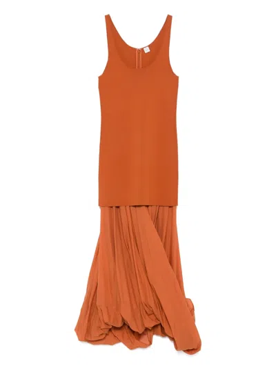 Totême Toteme Cocoon Sleeveless Dress In Brown