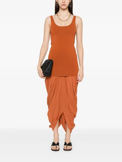 Totême Toteme Cocoon Sleeveless Dress In Brown