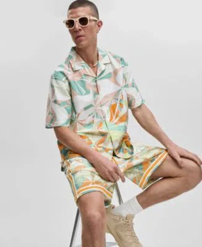 Mode Of One Mens Slick Play Camp Shirt 7 Mesh Shorts Exclusively At Macys In Multi