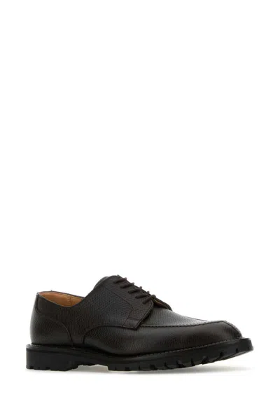 Crockett & Jones Dark Brown Leather Denver Lace-up Shoes In Brown