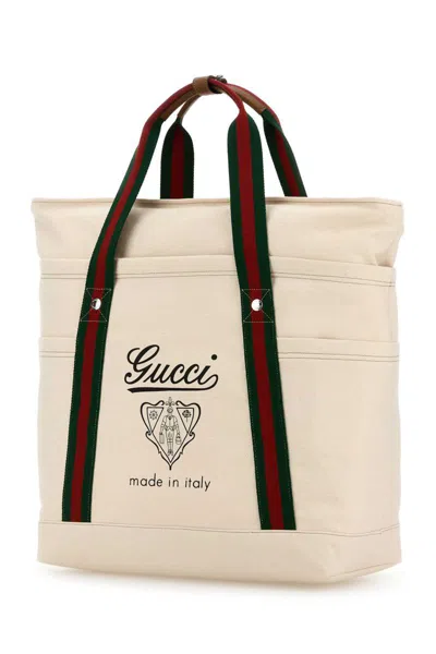 Gucci Medium Printed Canvas Bag With Web