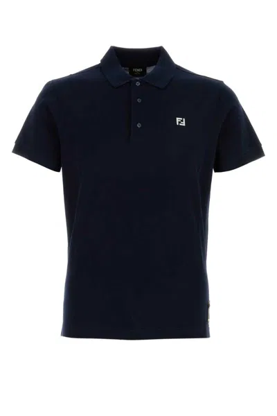 Fendi Dark Blue Piquet Polo Shirt