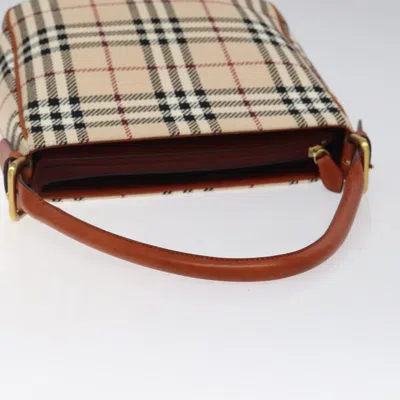 Pre-owned Burberry Nova Check Beige Wool Shoulder Bag ()