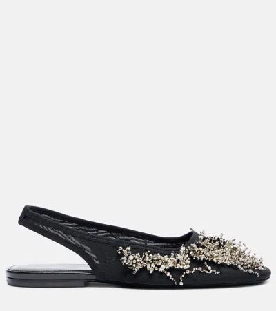 Dries Van Noten Beaded Slingback With Embellished Open Back