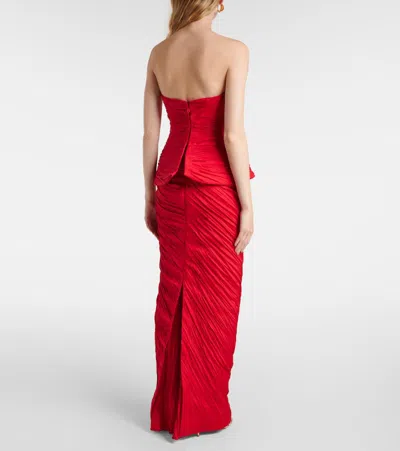 Marmar Halim Robe Aus Taft In Red