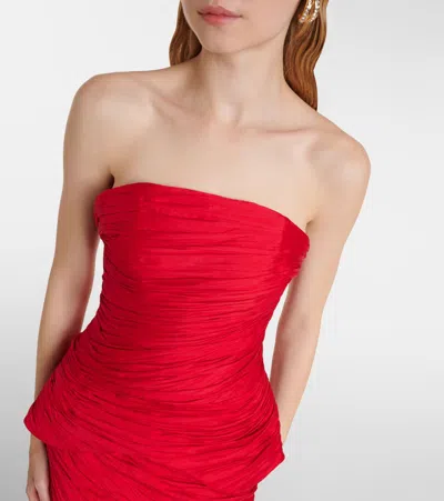 Marmar Halim Robe Aus Taft In Red