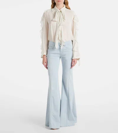 IBIZA高腰喇叭牛仔裤