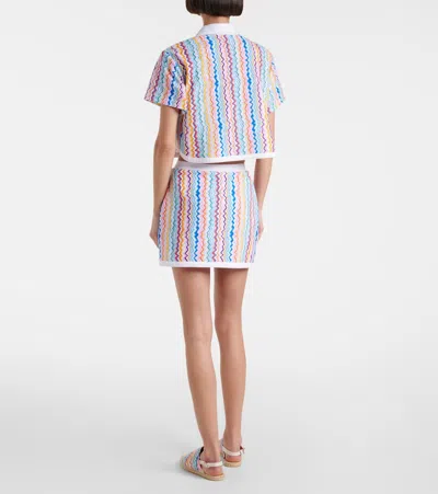 Missoni Wrap Mini Skirt With Zig Zag Pattern In Multi