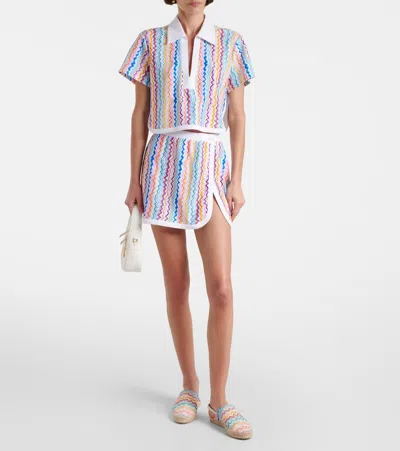 Missoni Wrap Mini Skirt With Zig Zag Pattern In Multi
