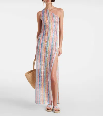 Missoni One-shoulder-maxikleid In Multi