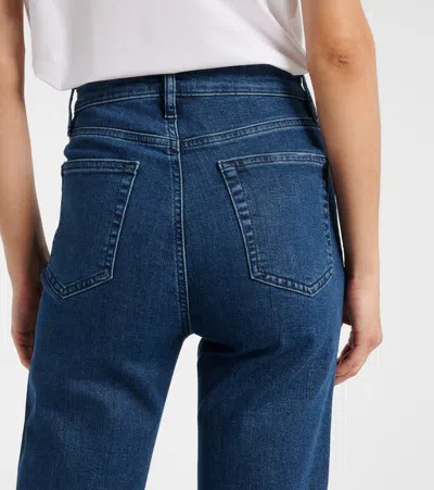Frame Mid-rise Flared Jeans Icon In Blue