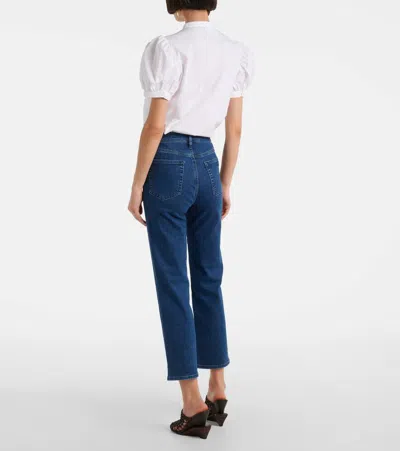 Frame Mid-rise Flared Jeans Icon In Blue