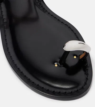 KIGALI缀饰皮革凉鞋