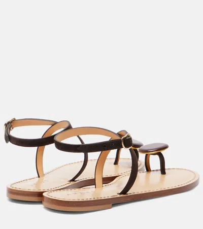 Amanu Sandalen Kigali Aus Veloursleder In Brown