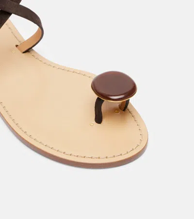 Amanu Sandalen Kigali Aus Veloursleder In Brown