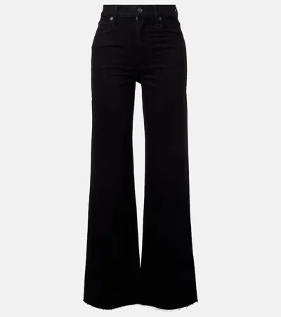 Slvrlake Grace Rigid High-rise Wide-leg Jeans In Black