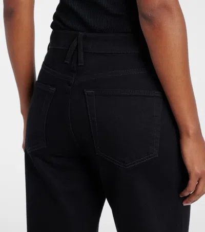 Slvrlake Grace Rigid High-rise Wide-leg Jeans In Black