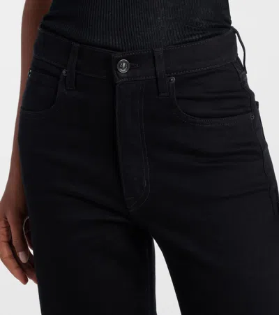 Slvrlake Grace Rigid High-rise Wide-leg Jeans In Black