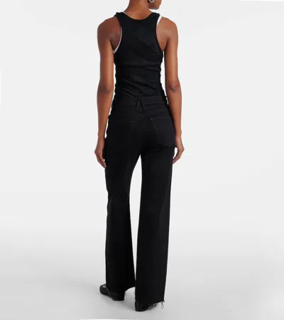 Slvrlake Grace Rigid High-rise Wide-leg Jeans In Black
