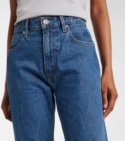 Slvrlake London Crop High Rise Straight Jeans In Forbidden Love