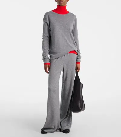 Lisa Yang Weite Hose Aina Aus Baumwolle Und Kaschmir In Gray
