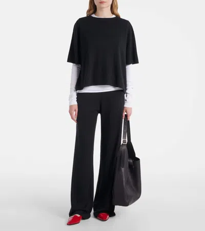 Lisa Yang Weite Hose Aina Aus Baumwolle Und Kaschmir In Black