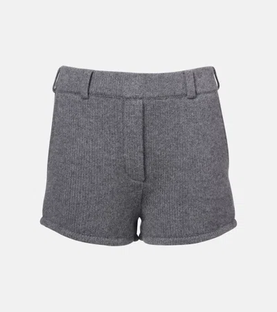 Lisa Yang High-rise Shorts Tyra Aus Kaschmir In Gray