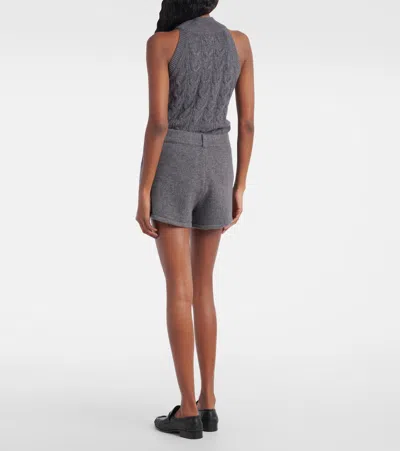 Lisa Yang High-rise Shorts Tyra Aus Kaschmir In Gray