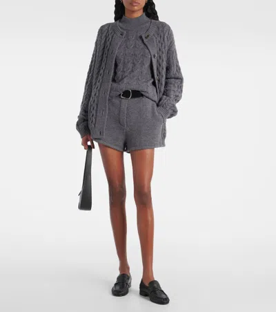 Lisa Yang High-rise Shorts Tyra Aus Kaschmir In Gray