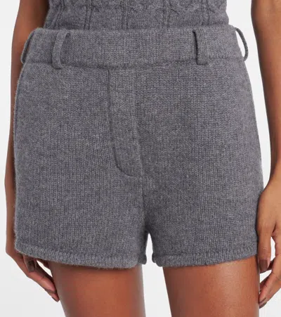 Lisa Yang High-rise Shorts Tyra Aus Kaschmir In Gray