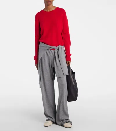 Lisa Yang Bright Red Crew-neck Long-sleeve Sweater In Red