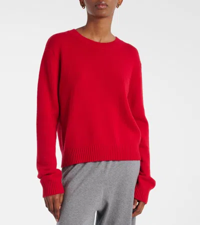 Lisa Yang Bright Red Crew-neck Long-sleeve Sweater In Red