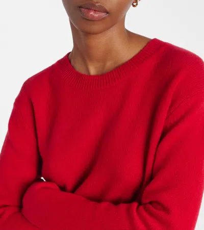 Lisa Yang Bright Red Crew-neck Long-sleeve Sweater In Red