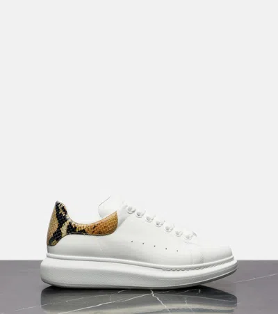 Alexander Mcqueen Oversized Snake Printed Leather Sneakers In Multi