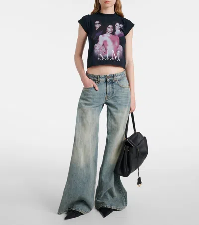 Balenciaga Medium Rodeo Leather Shoulder Bag In Black