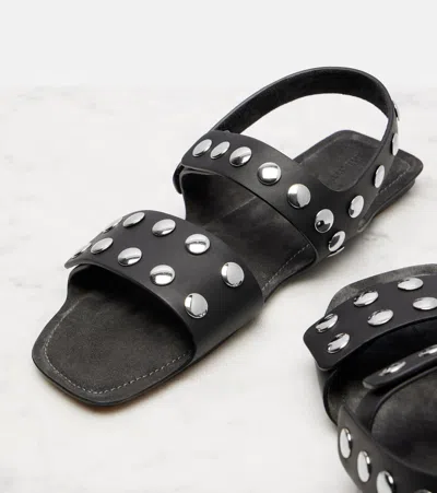 Khaite Black Boden Flat Sandals