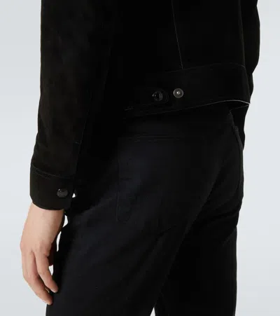 Tom Ford Stretch-cotton Moleskin Trucker Jacket In Black