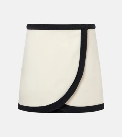 Adriana Degreas Cotton-blend Wrap Skirt In Neutral