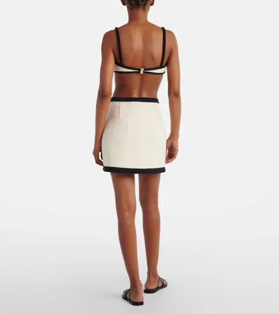 Adriana Degreas Cotton-blend Wrap Skirt In Neutral