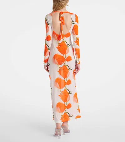 Alexandra Miro Selene Open-back Floral Maxi Dress In White