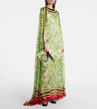 Dolce & Gabbana Printed Leather-trimmed Canvas Clutch