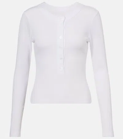 Citizen Of Humanity X Bloom Farm Exclusive Varra Cotton Henley Shirt In White