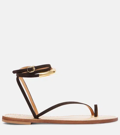 Amanu Kalahari Leather Sandals In Brown